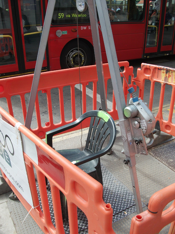 the hole and the chair