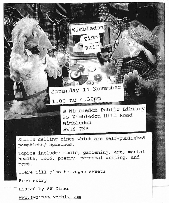 Wimbledon Zine Fair mini flyer